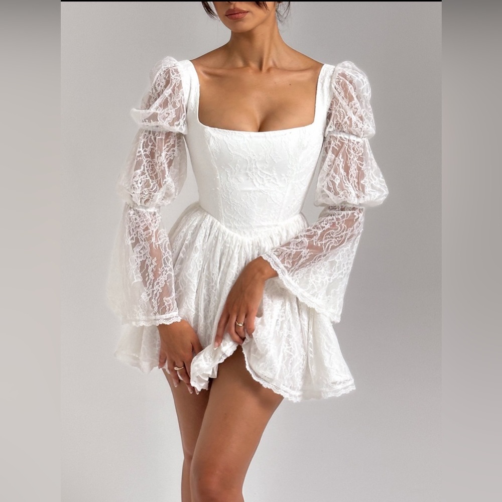 House of CB White Lace Mini Dress